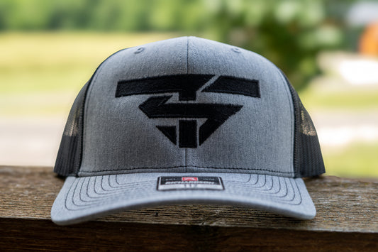 Gray and black TS snapback
